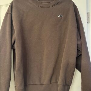 ALO Yoga Women's Brown Crew Neck Sweater